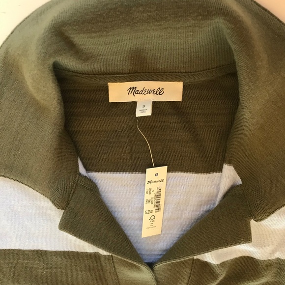 VINTAGE-INSPIRED MADEWELL 100 % COTTON STRIPE RUGBY POLO - Picture 12 of 12